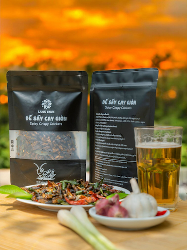 Combo 5 gói Dế Sấy Cay Giòn - Lam's Farm