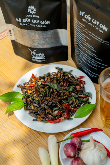 Combo 5 gói Dế Sấy Cay Giòn - Lam's Farm